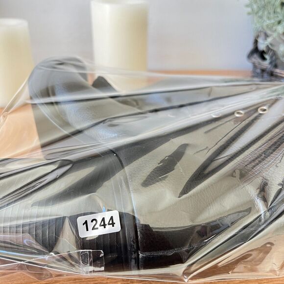 Women’s ZARA Black Leather Peep Toe Lace Up Boots Size 37 Trafaluc - Picture 9 of 9